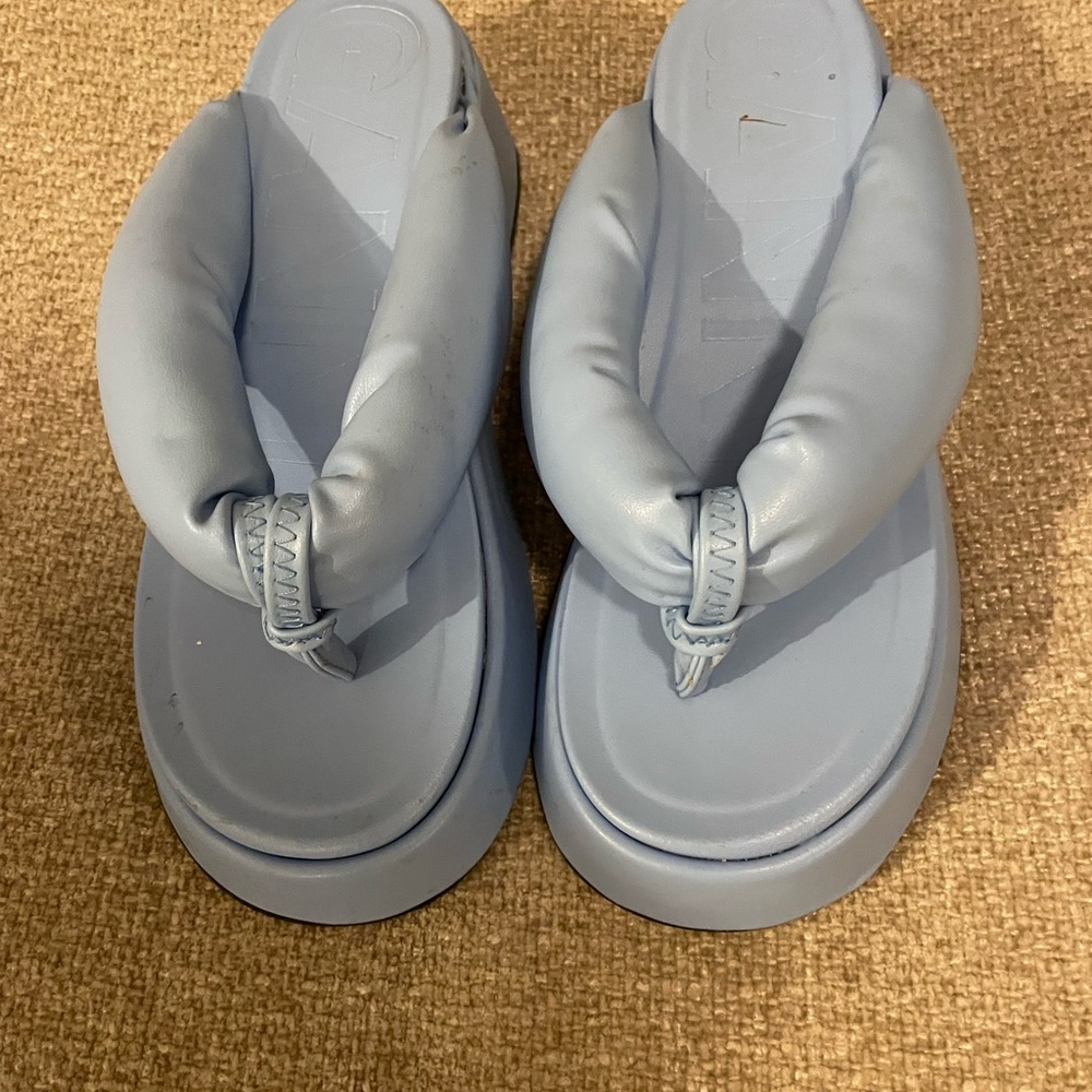 Ganni blue (periwinkle) platforms